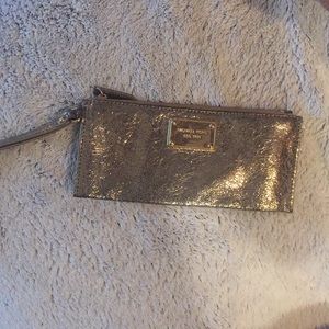 michael kors wristlet wallet gold